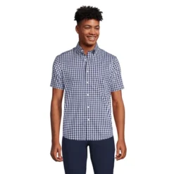 Lands' End Men's Short Sleeve Traditional Fit Comfort-First Shirt With Coolmax -Clothing store GUEST 005e48cd 50df 4404 a95a d18f5e1a92f6