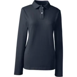 Lands' End School Uniform Women's Long Sleeve Feminine Fit Mesh Polo Shirt -Clothing store GUEST 0197aa71 80c5 4a89 a5a9 31617591ba62