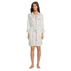 Lands' End Women's Plus Size 3/4 Sleeve Flannel Sleepshirt Nightgown -Clothing store GUEST 0332826c 5ae9 439f a49e 6303ff0aa927