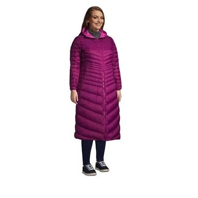 Lands' End Women's Plus Size Wanderweight Ultralight Packable Maxi Down Coat 2 Lands' End Women's Plus Size Wanderweight Ultralight Packable Maxi Down Coat - Image 2