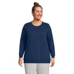 Lands' End Women's Serious Sweats Crewneck Long Sleeve Sweatshirt Tunic -Clothing store GUEST 03ffa5ff 7134 4e0e 850a f6248ac9758a