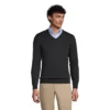 Lands' End School Uniform Men's Cotton Modal Fine Gauge V-neck Sweater