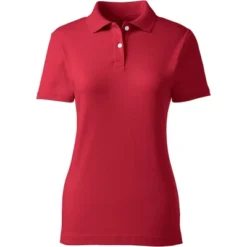 Lands' End School Uniform Women's Short Sleeve Feminine Fit Interlock Polo Shirt -Clothing store GUEST 07a37074 d76c 4274 8864 119196b097f7