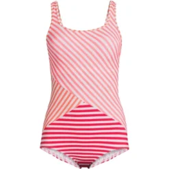 Lands' End Women's Long Chlorine Resistant Scoop Neck Soft Cup Tugless Sporty One Piece Swimsuit -Clothing store GUEST 08242fa4 66c6 4470 89af 6610c2c2b4f1
