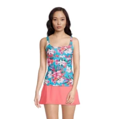 Lands' End Women's Mastectomy Chlorine Resistant Square Neck Tankini Top Swimsuit Adjustable Straps -Clothing store GUEST 08915669 2c18 4c0a 918c 4ecef4fc6c58