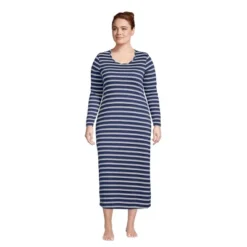 Lands' End Women's Supima Cotton Long Sleeve Midcalf Nightgown -Clothing store GUEST 0a5f1b3f 41fa 443a a471 acf3bb838d66