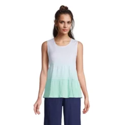 Lands' End Women's Crinkle Knit Tiered Tank Top -Clothing store GUEST 0b506f32 9163 461b 8038 d78a2aed0155