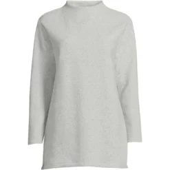Lands' End Women's Long Sleeve Textured Pique Funnel Neck Tunic -Clothing store GUEST 0d61d8e3 b570 4a79 aeb5 496fd65f595d