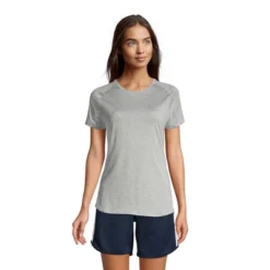 Lands' End School Uniform Women's Short Sleeve Active Gym T-shirt -Clothing store GUEST 0dd4b7ec a39e 4378 81f7 7a02da4d3368
