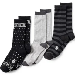 Lands' End Women's 3-Pack Seamless Pattern Crew Socks -Clothing store GUEST 0f12d875 50ab 4a0d 979a 31679b5b4125