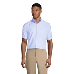 School Uniform Young Men's Short Sleeve Oxford Dress Shirt