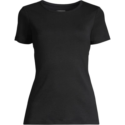 Lands' End Women's Tall All Cotton Short Sleeve Crewneck T-shirt 6 Lands' End Women's Tall All Cotton Short Sleeve Crewneck T-shirt - Image 6