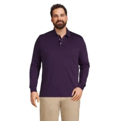 Lands' End Men's Long Sleeve Super Soft Supima Polo Shirt -Clothing store GUEST 1531adc7 51c7 4697 a050 30d8f9672bf0