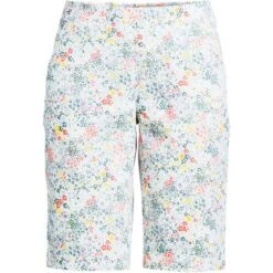 Lands' End Women's Plus Size Mid Rise Elastic Waist Pull On 12" Knockabout Chino Bermuda Shorts -Clothing store GUEST 1650956c f279 498e b603 375a49a9abc9