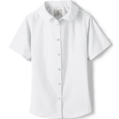 Lands' End School Uniform Girls Short Sleeve Peter Pan Collar Broadcloth Shirt -Clothing store GUEST 18f675a9 9f5a 45ee 8f38 36215895d8fe