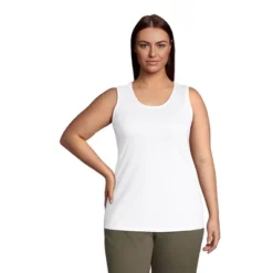 Lands' End Women's Supima Cotton Scoop Neck Tunic Tank Top -Clothing store GUEST 1920c1c5 b168 4a37 9a2d 1b46a2f478c4