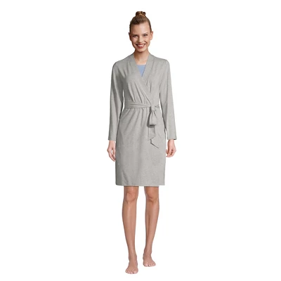 Lands' End Women's Cotton Blend Above The Knee Length Robe 3 Lands' End Women's Cotton Blend Above The Knee Length Robe - Image 3