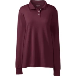 Lands' End School Uniform Women's Long Sleeve Interlock Polo Shirt -Clothing store GUEST 19cbae2c 196b 4e82 bc23 058fb09cf440