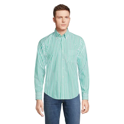 Lands' End Men's Traditional Fit Essential Lightweight Poplin Shirt 9 Lands' End Men's Traditional Fit Essential Lightweight Poplin Shirt - Image 9