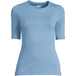 Lands' End Women's Elbow Sleeve Lightweight Jersey Crew Neck Top -Clothing store GUEST 1c2fb24b 8a48 4005 b3e5 c7515b03bfaf