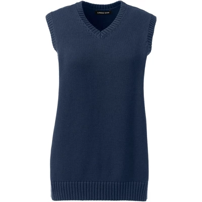 Lands' End School Uniform Women's Cotton Modal Sweater Vest 1 Lands' End School Uniform Women's Cotton Modal Sweater Vest