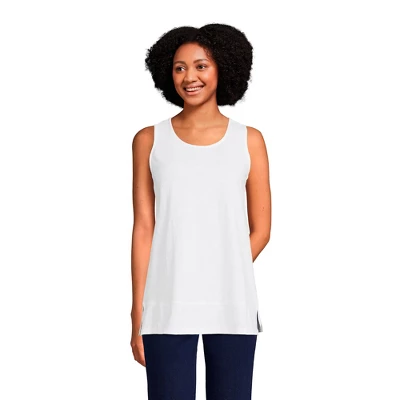 Lands' End Women's Slub Jersey Swing Tunic Tank 7 Lands' End Women's Slub Jersey Swing Tunic Tank - Image 7