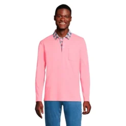 Lands' End Men's Super-T Long Sleeve Poplin Collar Pocket Polo Shirt -Clothing store GUEST 1ed2b00f 910e 44bf b366 94c67cb85365
