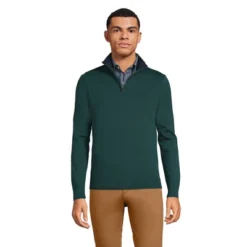 Lands' End Men's Fine Gauge Supima Cotton Quarter Zip Sweater -Clothing store GUEST 1eeaddbe 0dd4 451e 8457 3152c228c9e4