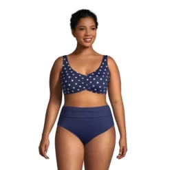 Lands' End Women's Plus Size DD-Cup Chlorine Resistant V-neck Underwire Bikini Top Swimsuit Adjustable Straps -Clothing store GUEST 1f2d0c01 5f48 4cf7 b571 675aade247eb
