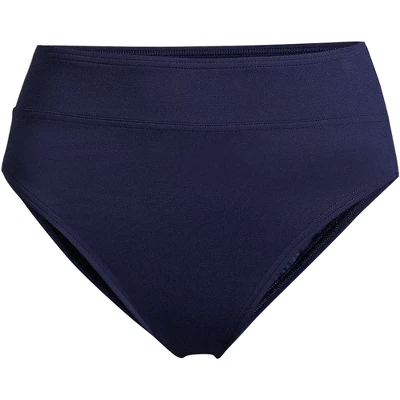 Lands' End Women's Chlorine Resistant High Leg High Waisted Bikini Swim Bottoms 5 Lands' End Women's Chlorine Resistant High Leg High Waisted Bikini Swim Bottoms - Image 5
