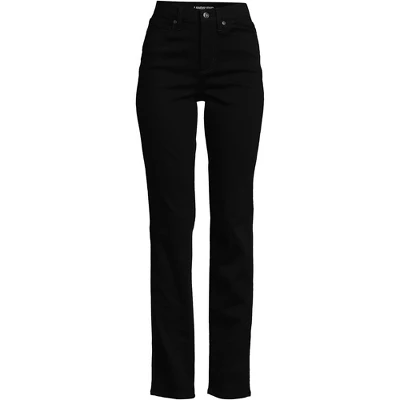 Lands' End Women's Recover High Rise Straight Leg Blue Jeans 7 Lands' End Women's Recover High Rise Straight Leg Blue Jeans - Image 7