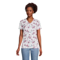 Lands' End Women's Relaxed Supima Cotton Short Sleeve V-Neck T-Shirt -Clothing store GUEST 23649160 91a8 438e b694 a1d8f1069f9d