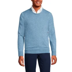 Lands' End Men's Fine Gauge Supima Cotton Crewneck Sweater -Clothing store GUEST 23bb721e 5cc3 45a5 8f83 e268bce6064a