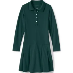 Lands' End School Uniform Girls Long Sleeve Mesh Polo Dress -Clothing store GUEST 24005f57 5218 4671 b258 207f67891941