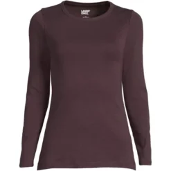 Lands' End Women's Tall All Cotton Long Sleeve Crewneck T-Shirt -Clothing store GUEST 25046bf9 a70c 4fec 8ce6 efcfd58d3113