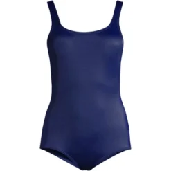 Lands' End Women's Long Chlorine Resistant Scoop Neck Soft Cup Tugless Sporty One Piece Swimsuit -Clothing store GUEST 26db9c87 3c75 4337 a819 acc9cfc735e1