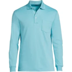 Lands' End Men's Long Sleeve Super Soft Supima Polo Shirt With Pocket -Clothing store GUEST 270ae7c0 5992 4bcb aa92 e6578f188a99