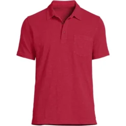 Lands' End Men's Short Sleeve Slub Pocket Polo -Clothing store GUEST 295242af e958 408f 89fb c5efc7aaa382