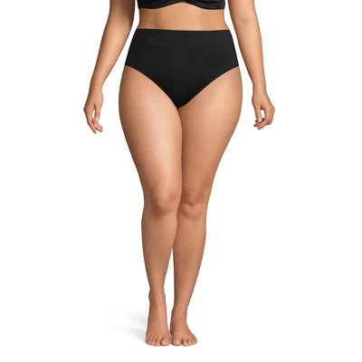 Lands' End Women's Chlorine Resistant High Leg High Waisted Bikini Swim Bottoms 2 Lands' End Women's Chlorine Resistant High Leg High Waisted Bikini Swim Bottoms - Image 2