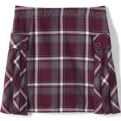 Lands' End School Uniform Girls Slim Side Pleat Plaid Skort Above Knee 8 Lands' End School Uniform Girls Slim Side Pleat Plaid Skort Above Knee - Image 8