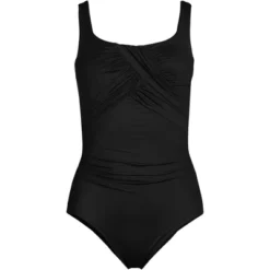 Lands' End Women's Long Slender Carmela Tummy Control Chlorine Resistant Scoop Neck One Piece Swimsuit -Clothing store GUEST 2cb1f51b 9058 4899 b82c 93b7973e7386