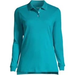 Lands' End School Uniform Women's Long Sleeve Interlock Polo Shirt -Clothing store GUEST 2cf17850 5881 4baf 8248 d922098a509b