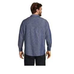 Lands' End Men's Traditional Fit Chambray Work Shirt