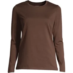 Lands' End Women's Relaxed Supima Cotton Long Sleeve Crewneck T-Shirt -Clothing store GUEST 31568fb4 b5d7 40ac ac8b ace2456a8e7e