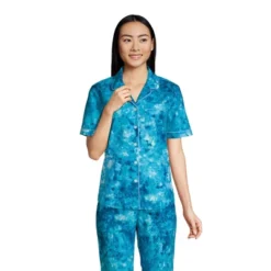 Lands' End Women's Short Sleeve Cotton Poplin Pajama Shirt -Clothing store GUEST 33bc8560 d9d6 4366 b21c 0be0f0404cae