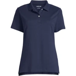 Lands' End School Uniform Women's Short Sleeve Feminine Fit Interlock Polo Shirt -Clothing store GUEST 342bccec 2a0b 4802 80e7 280bae55a1a3