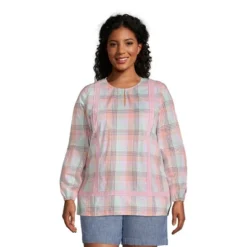 Lands' End Women's Cotton Long Sleeve Split Neck Tunic Top -Clothing store GUEST 355a5318 fd74 4cf4 901d e5bd576e8aaa