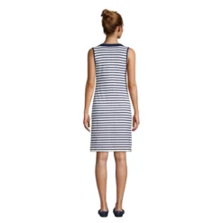 Lands' End Women's Cotton Jersey Sleeveless Swim Cover-up Dress