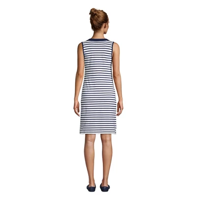 Lands' End Women's Cotton Jersey Sleeveless Swim Cover-up Dress 1 Lands' End Women's Cotton Jersey Sleeveless Swim Cover-up Dress