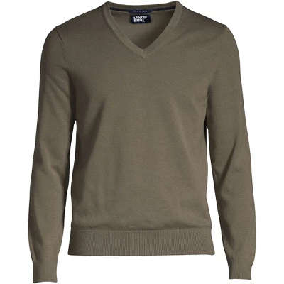 Lands' End Men's Classic Fit Fine Gauge Supima Cotton V-neck Sweater 17 Lands' End Men's Classic Fit Fine Gauge Supima Cotton V-neck Sweater - Image 17